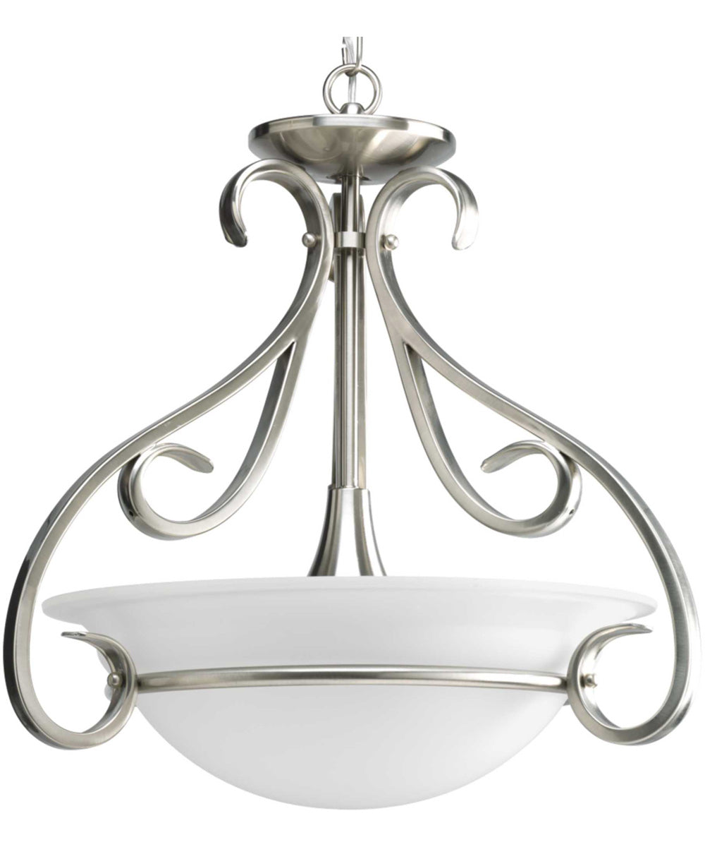 Torino 3-Light Foyer Pendant Brushed Nickel