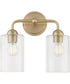 Tamara Day's Charlotte 2-light Bath Vanity Light Aged Brass