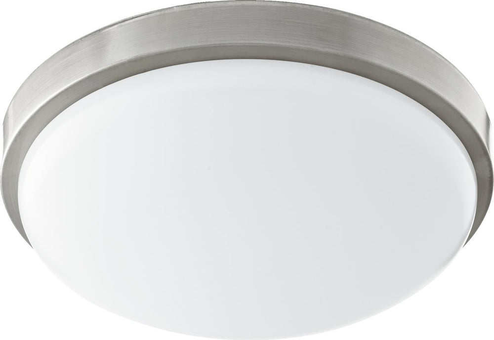 12"W 1-light LED Ceiling Flush Mount Satin Nickel