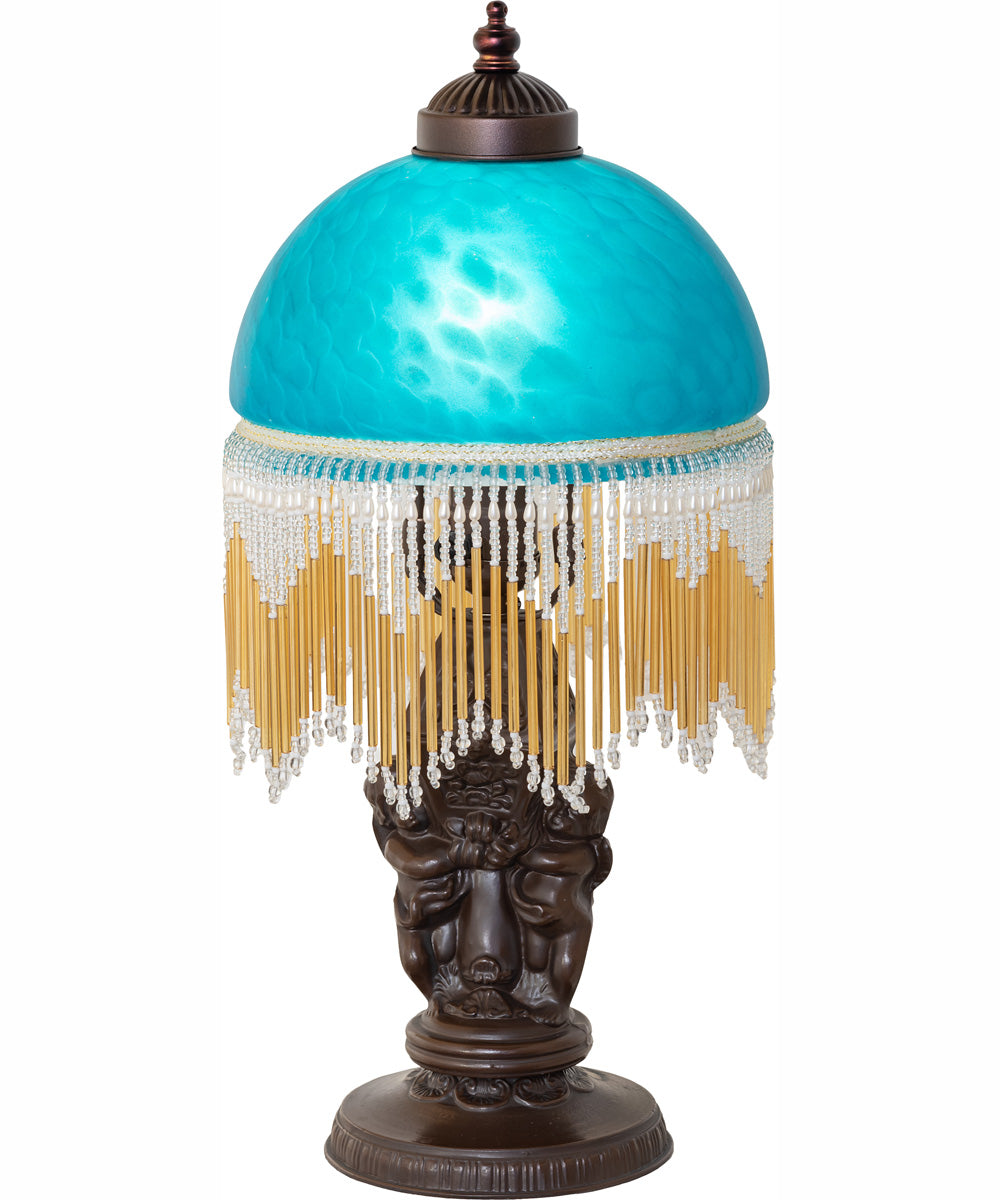 17" High Roussillon Cherub With Lantern Mini Lamp