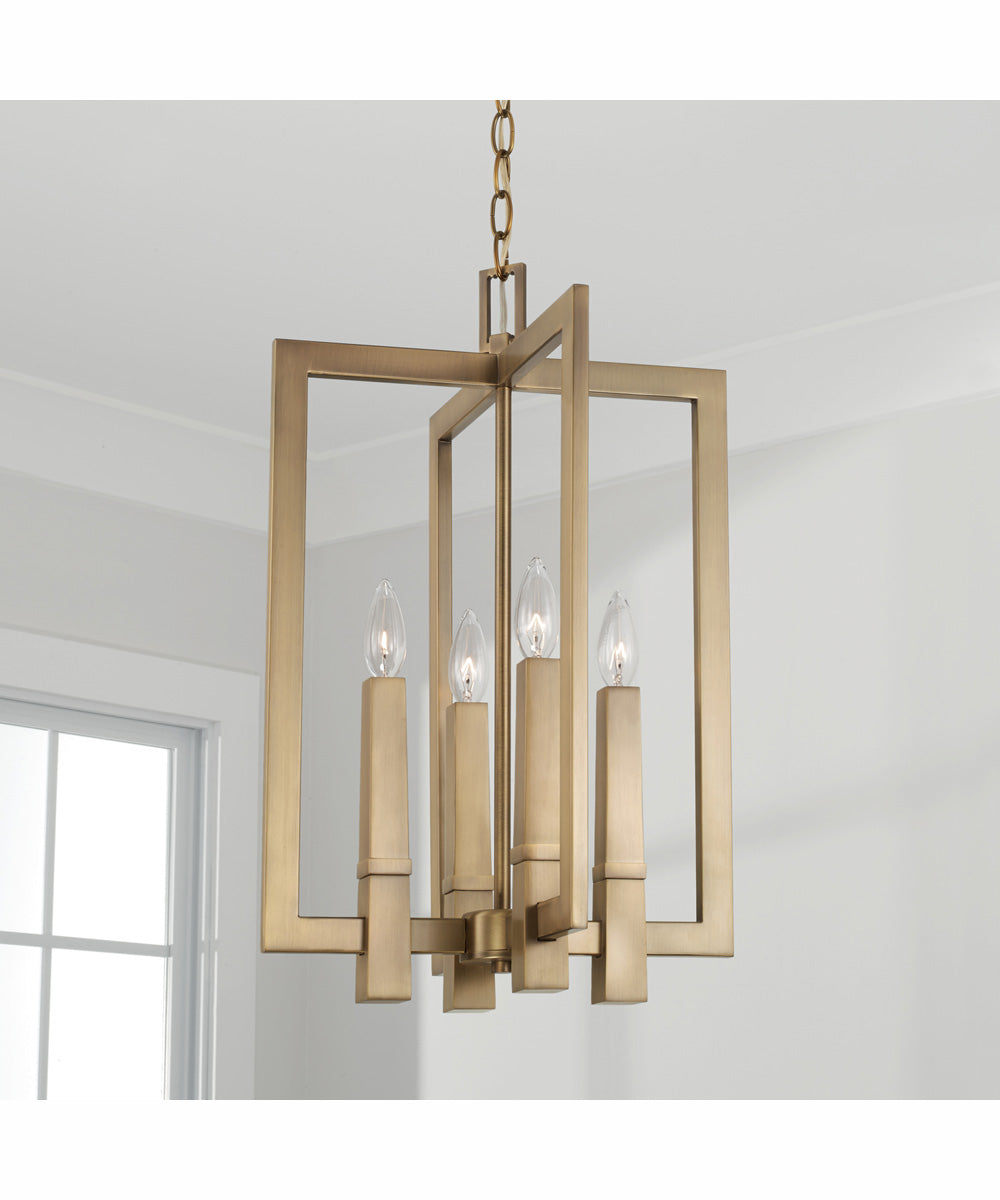 Blake 4-Light Foyer Aged Brass