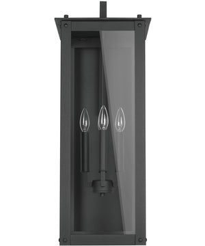 Hunt 4-Light Outdoor Wall Mount In Black With Clear Glass