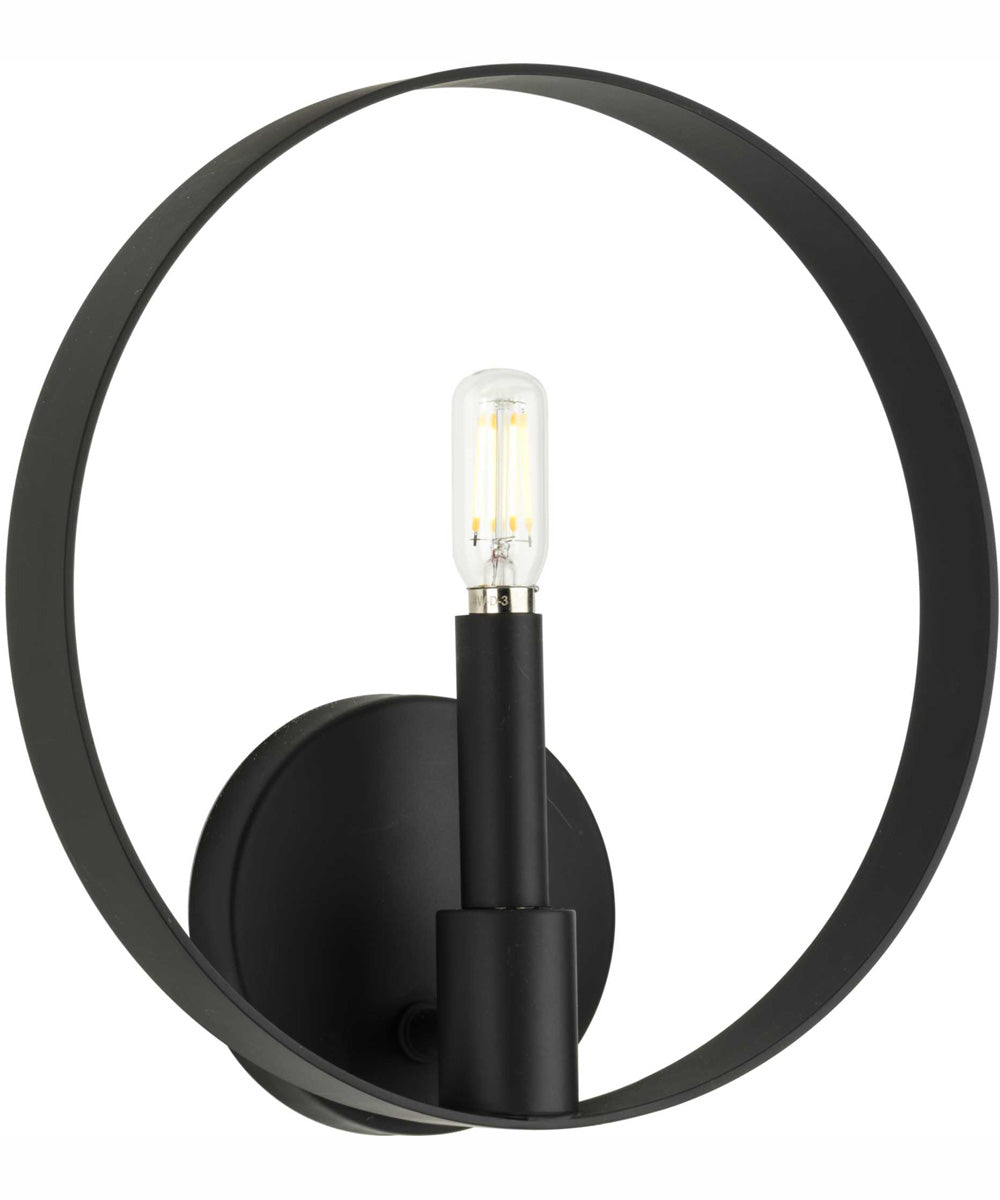 Breckenridge 1-Light Rustic Farmhouse Wall Bracket Matte Black