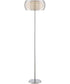 Lanelle 2-Light Floor Lamp Chrome/Inner Fro Gls/Outer Metal