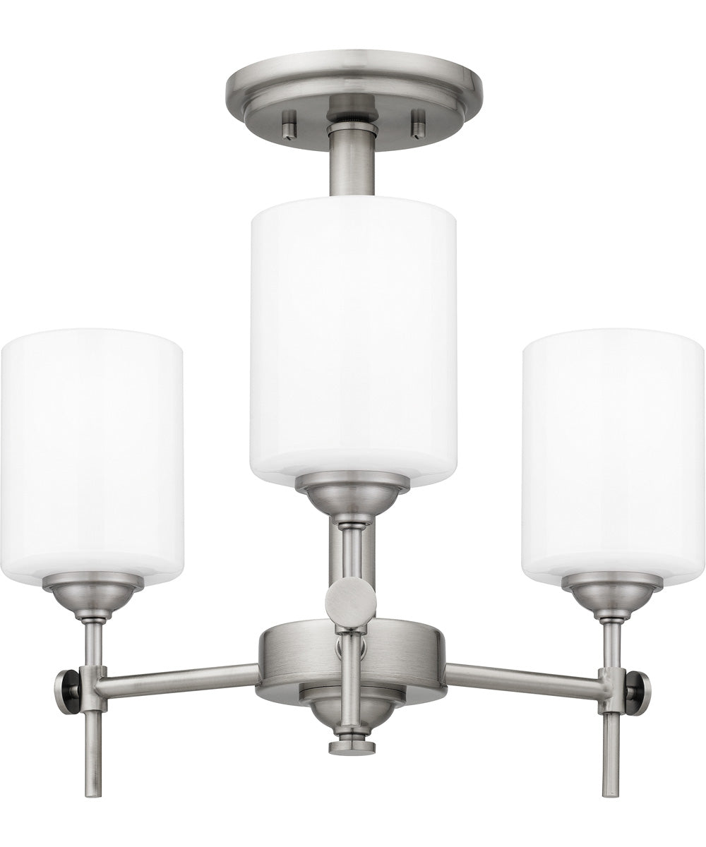 Aria 3-light Semi Flush Mount Antique Polished Nickel