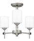 Aria 3-light Semi Flush Mount Antique Polished Nickel