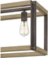 Finn 5-light Island Light Rustic Black