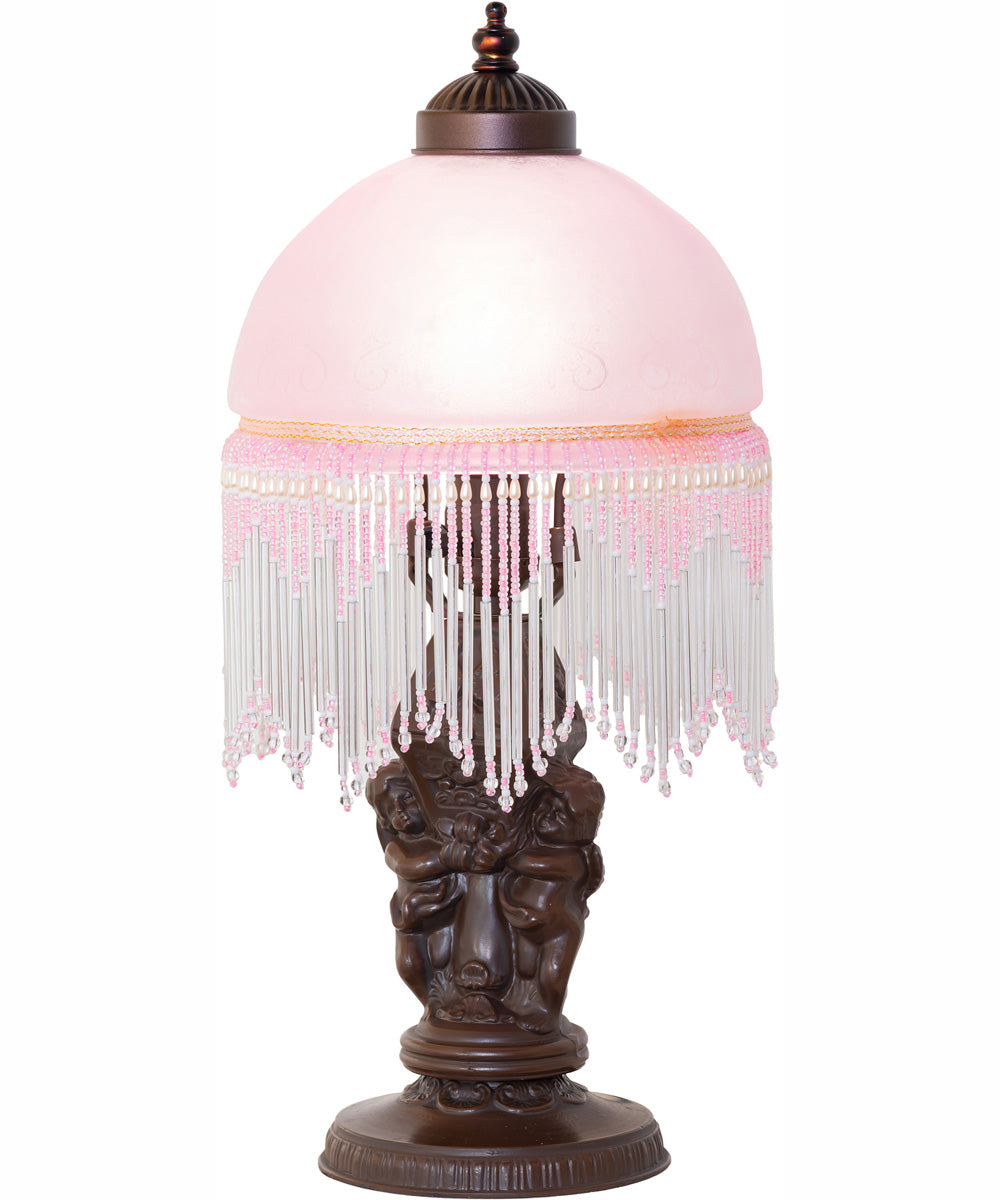 17" High Roussillon Cherub With Lantern Mini Lamp