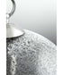 Malbec 1-Light Clear Textured Glass Global Pendant Light Brushed Nickel
