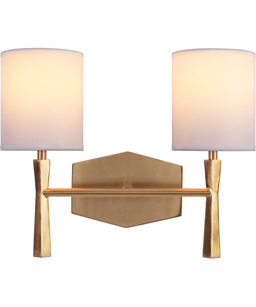 Chatham 2-Light Vanity Satin Brass