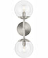 Atwell 2-Light Mid-Century Modern Wall Sconce Brushed Nickel
