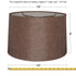 14"W x 9"H Chocolate Burlap Drum Shade