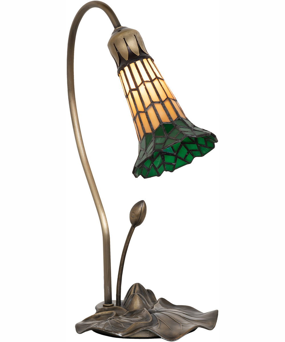 16" High Stained Glass Pond Lily Accent Lamp