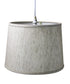14"W 1 Light Swag Plug-In Pendant  Textured Oatmeal Shade White Cord