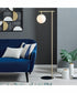 Lencho 1-Light Floor Lamp Gold/Frost Glass Shade