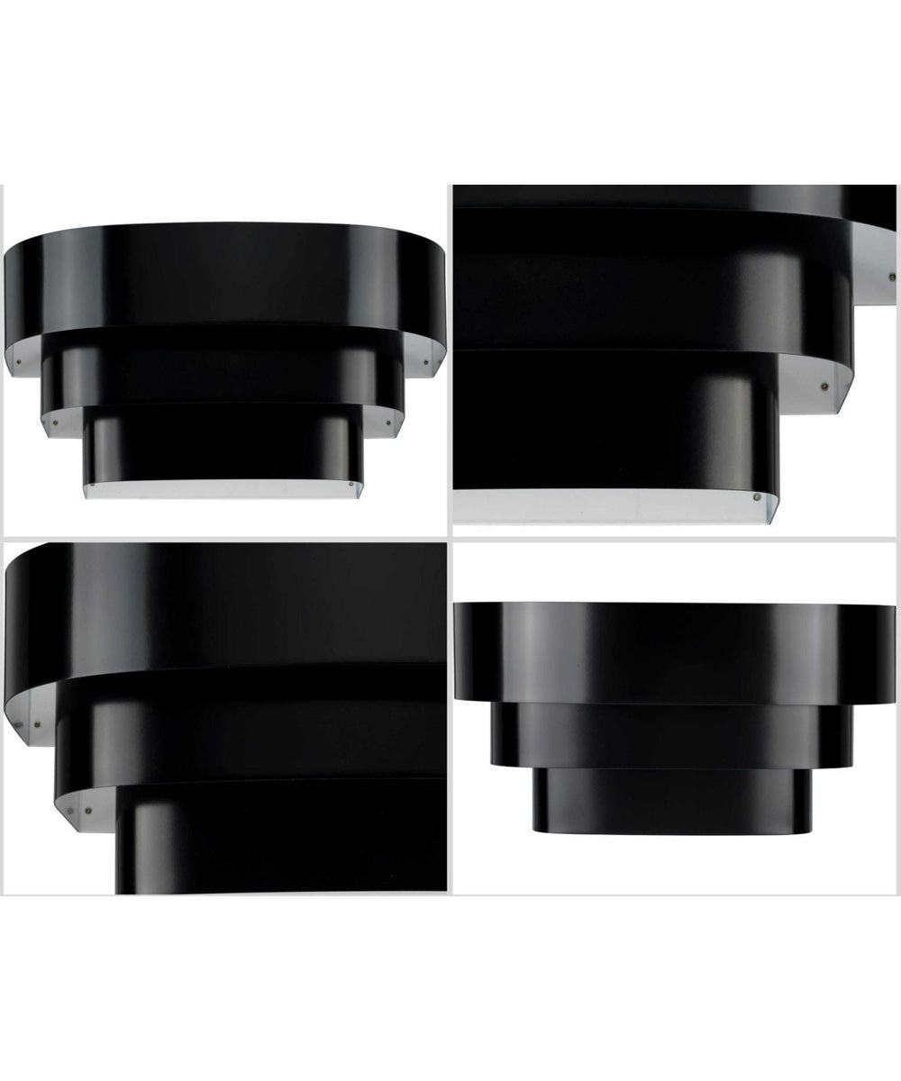 Louvered Wall Sconce Matte Black