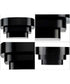 Louvered Wall Sconce Matte Black