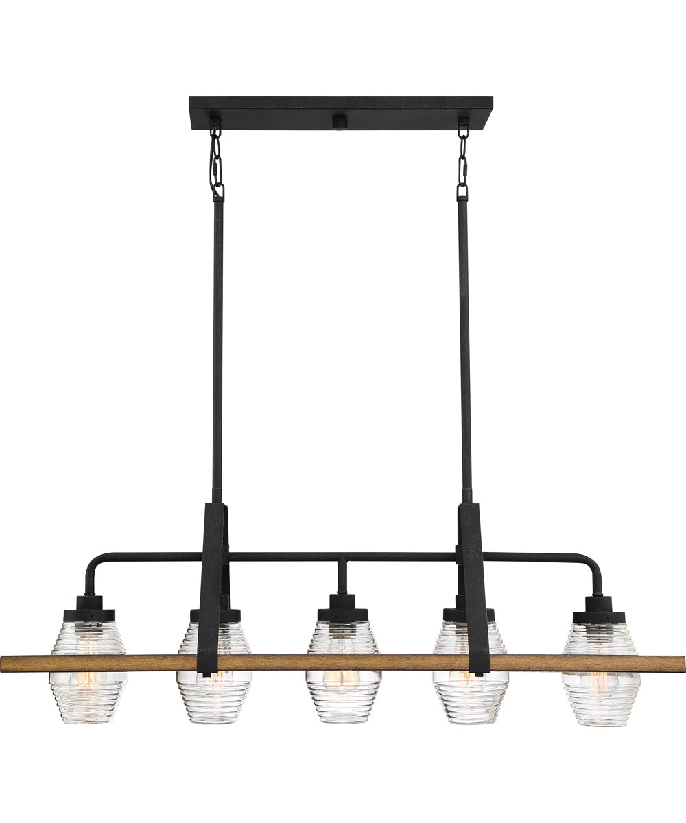 Guilford 5-light Island Light Grey Ash