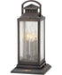 Revere 3-Light Medium Pier Mount Outdoor Lantern in Blackened Brass