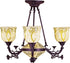 29"W Seed Mosaic 3 Arm Chandelier