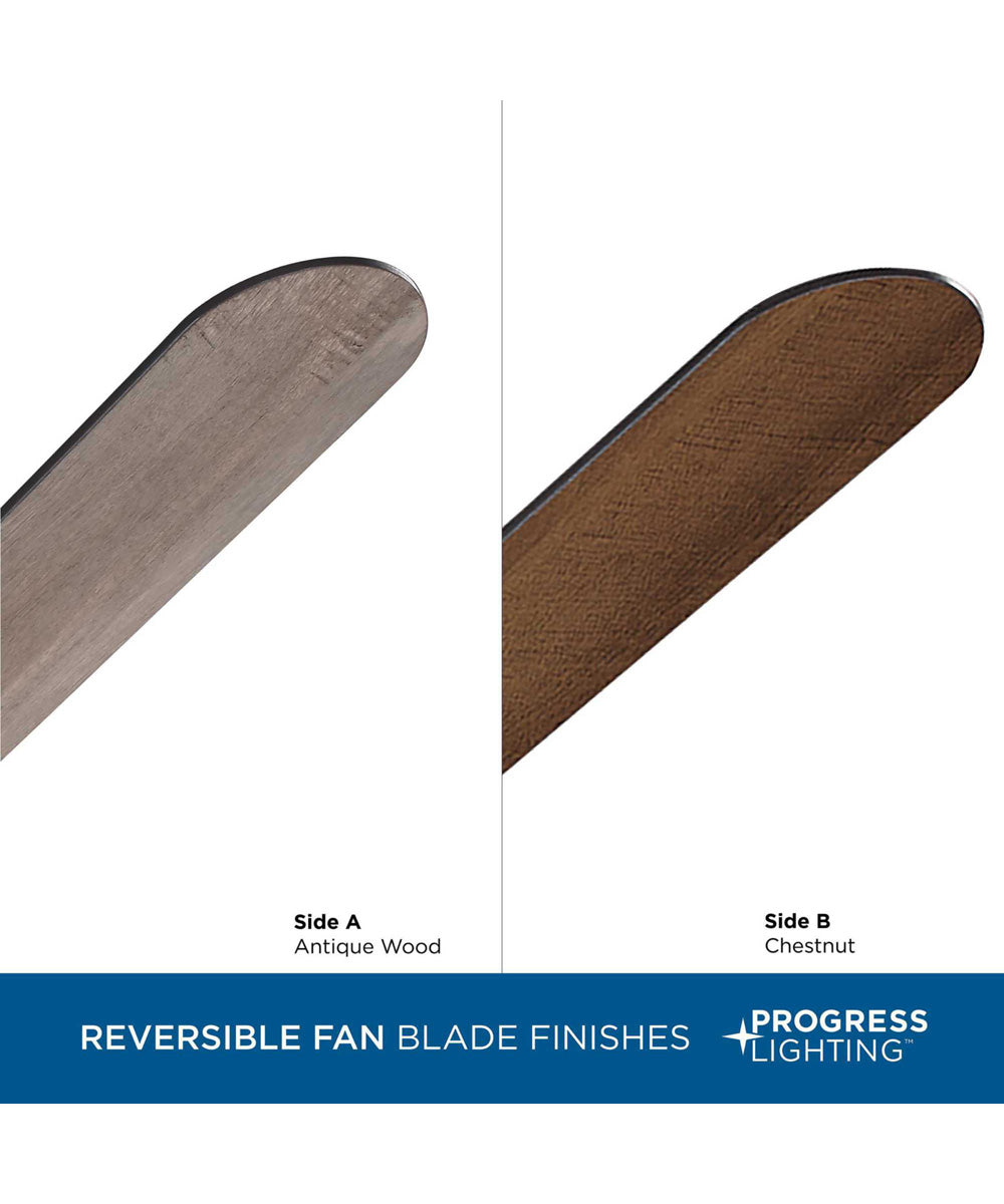 Claret 5-Blade Reversible Antique Wood/Chestnut 54-Inch LED Transitional Ceiling Fan Oil Rubbed Bronze