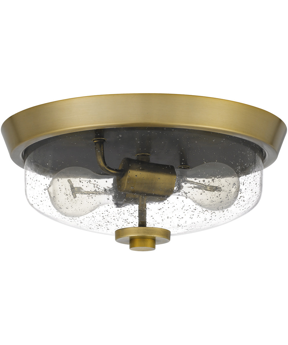 Radius 2-light Flush Mount Aged Brass