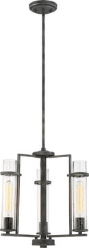 17"W Donzi 3-Light Chandelier Iron Black