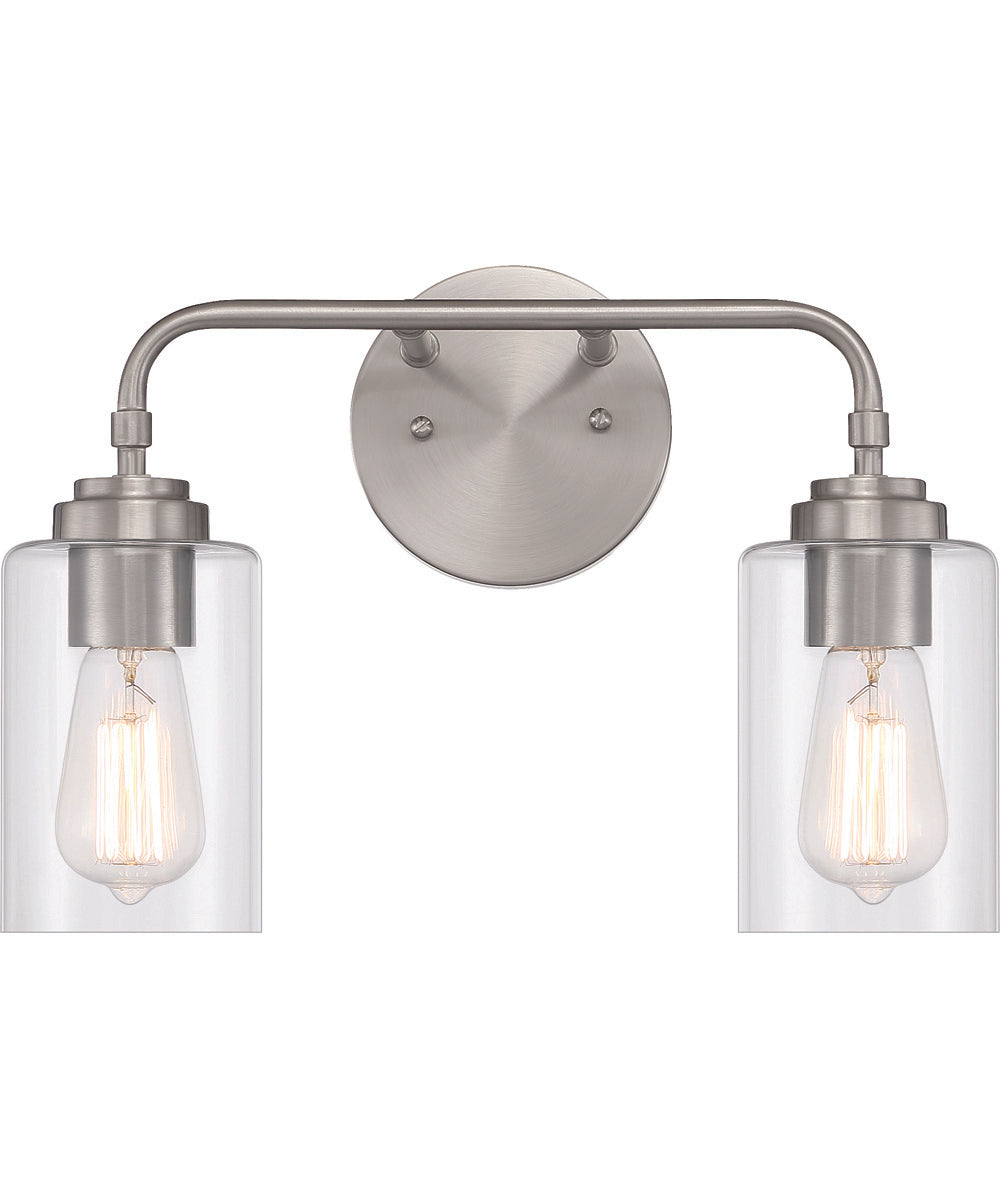 Stowe 2-Light Vanity Brushed Polished Nickel