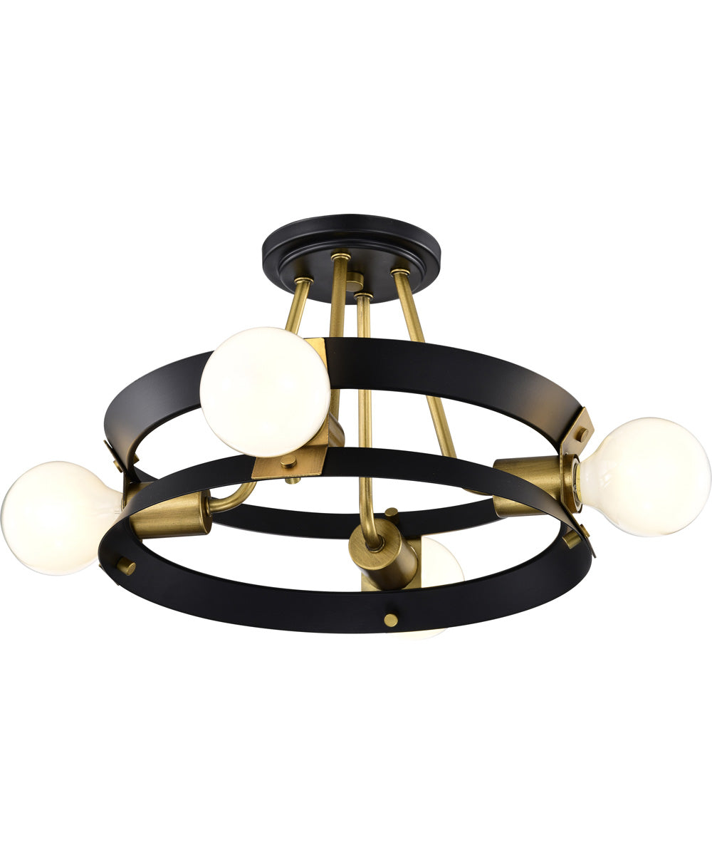 Marsden 4-Light Close-to-Ceiling Matte Black