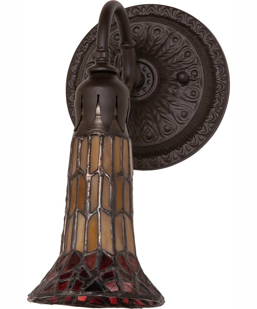 5.5" Wide Stained Glass Pond Lily Wall Sconce