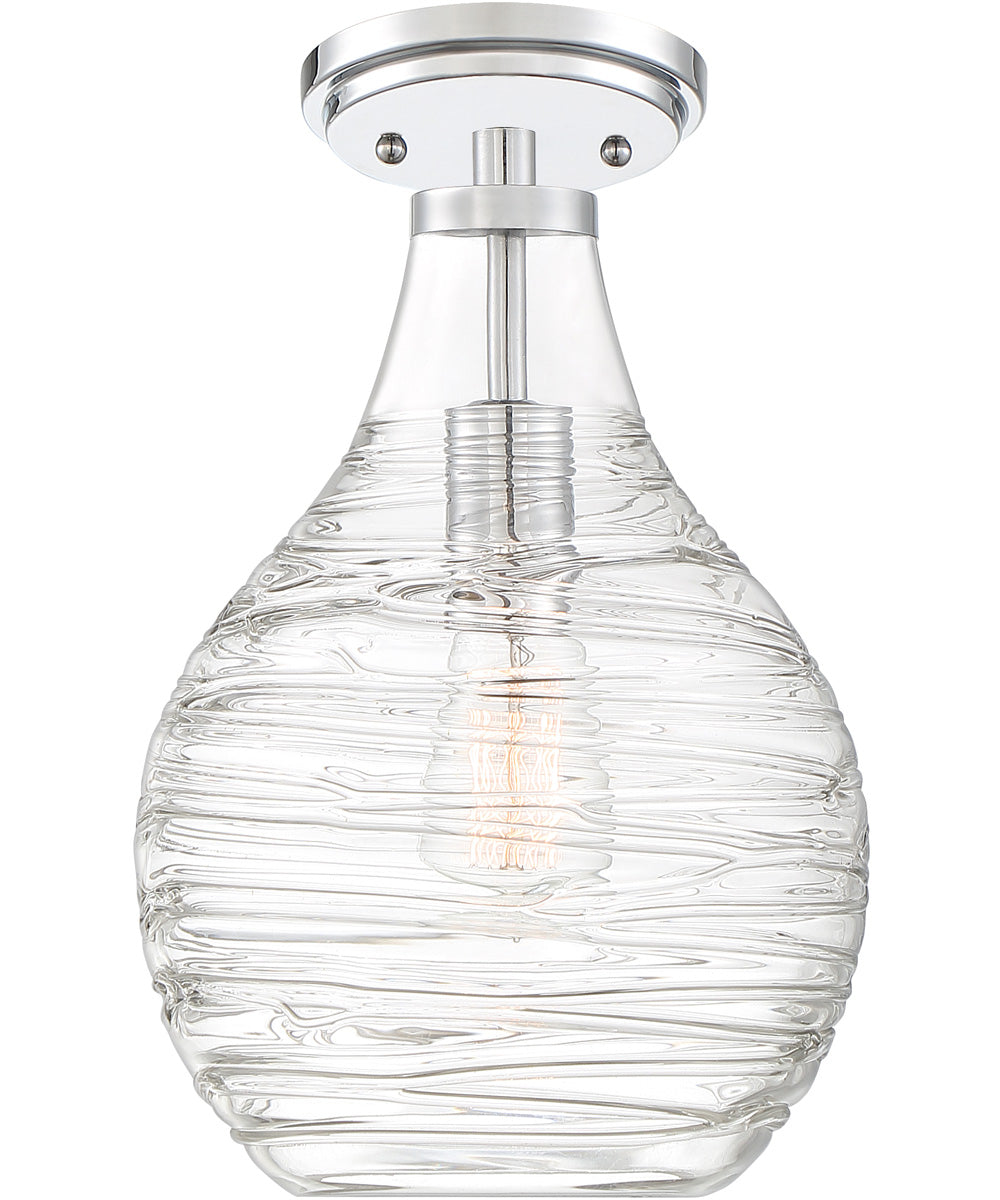 Genie 1-light Semi Flush Mount Polished Chrome