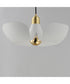 Poppy 18 inch Pendant White/Satin Brass
