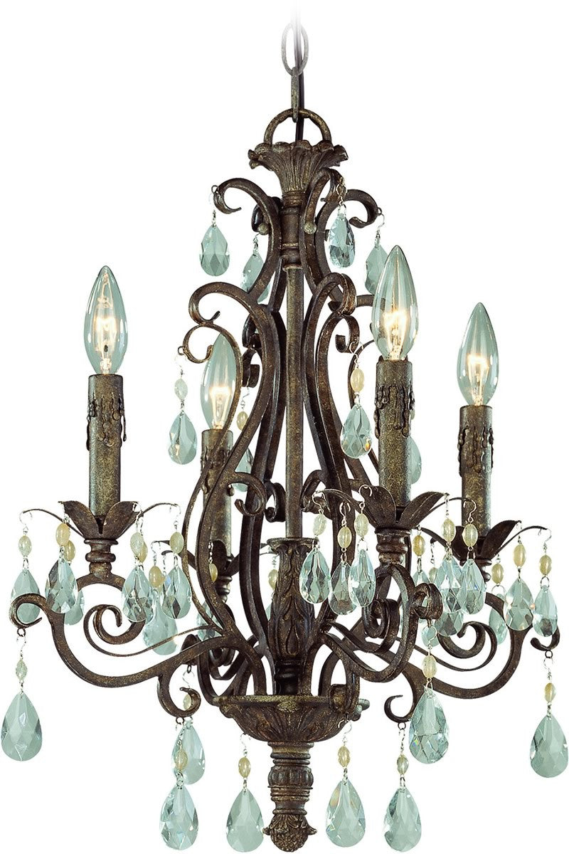 17"W Englewood 4-Light Chandelier French Roast