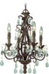 17"W Englewood 4-Light Chandelier French Roast