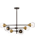 Trance 6-light Chandelier Western Bronze