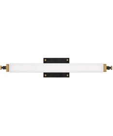 Rollins LED-Light Medium LED Sconce in Black with Heritage Brass accents