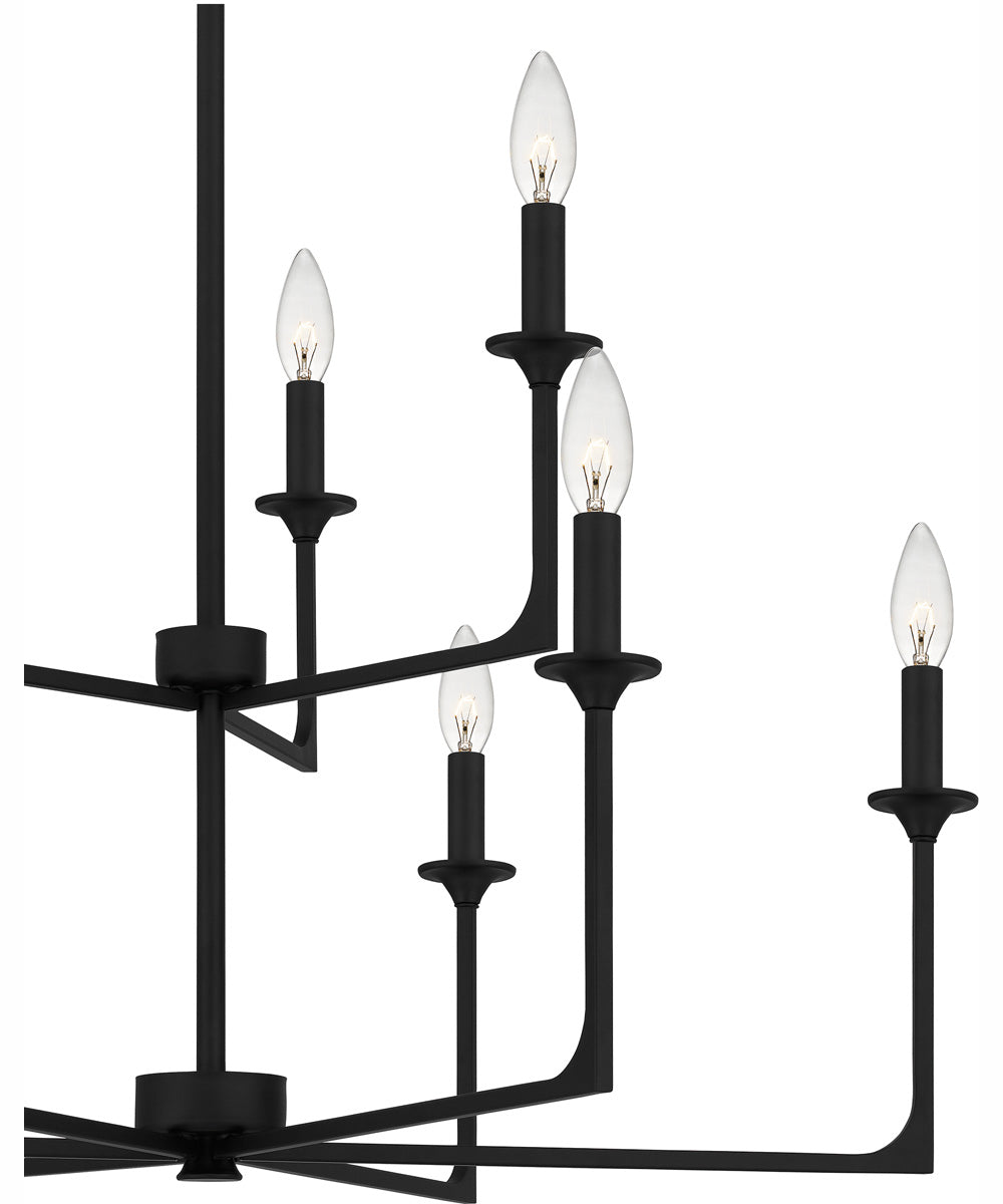 Prescott 9-light Chandelier Matte Black
