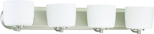 32"W Clarendon 4-Light Bath Vanity Light Brushed Polished Nickel