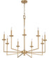 Eldorado 9-light Chandelier Aged Brass