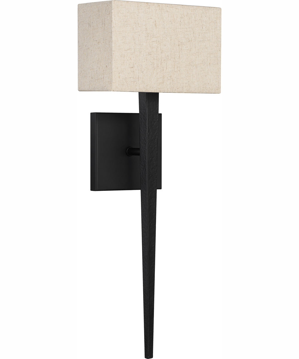 Quoizel Wood Small 1-light Wall Sconce Matte Black