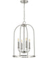 Leyden 4-Light Farmhouse Style Foyer Pendant Light Brushed Nickel