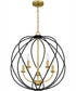 Bryn 5-light Pendant Aged Brass