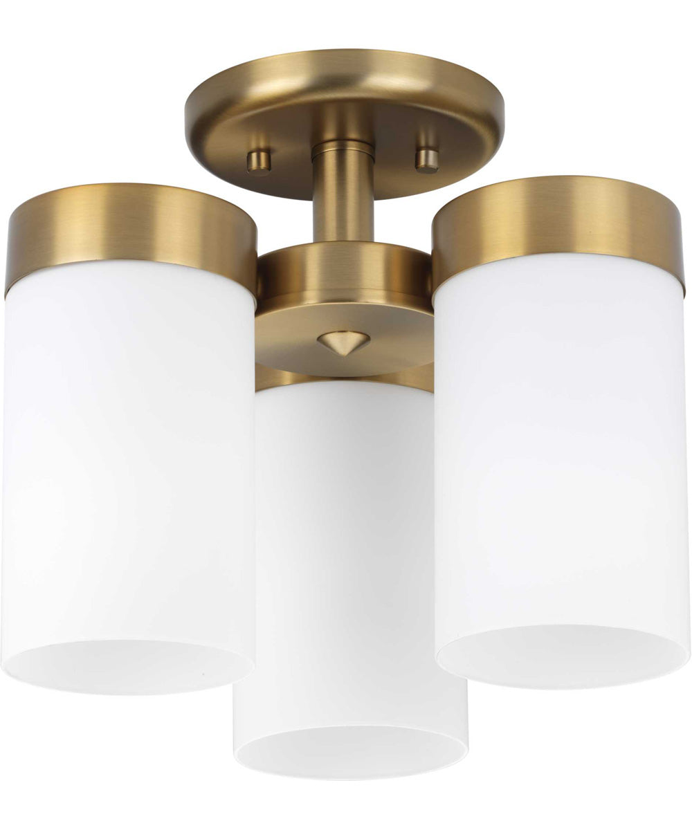 Elevate 3-Light 11-3/4" Flush Mount Brushed Bronze