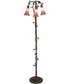 58" High Lavender Tiffany Pond Lily 3 Light Floor Lamp