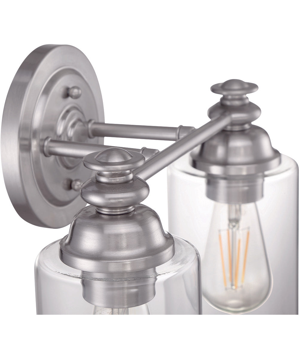 Dardyn 2-Light Vanity Brushed Polished Nickel