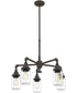 Squire 5-light Chandelier Rustic Black