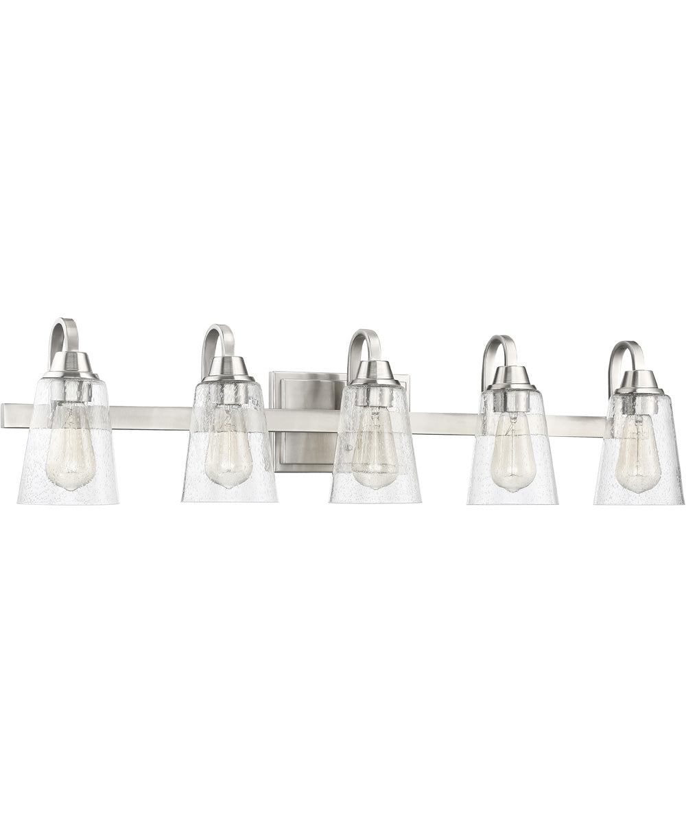 Grace 5-Light Bath Vanity Light Brushed Polished Nickel