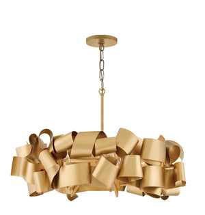 26"W Delfina 5-Light Single Tier in Deluxe Gold