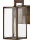 Max 1-Light Small Outdoor Wall Mount Lantern in Burnished Bronze