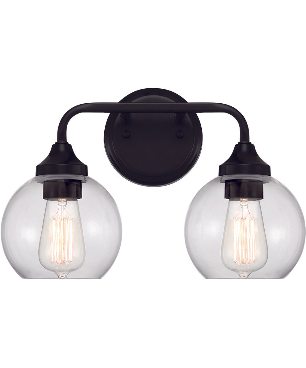 Glenda 2-Light Vanity Flat Black